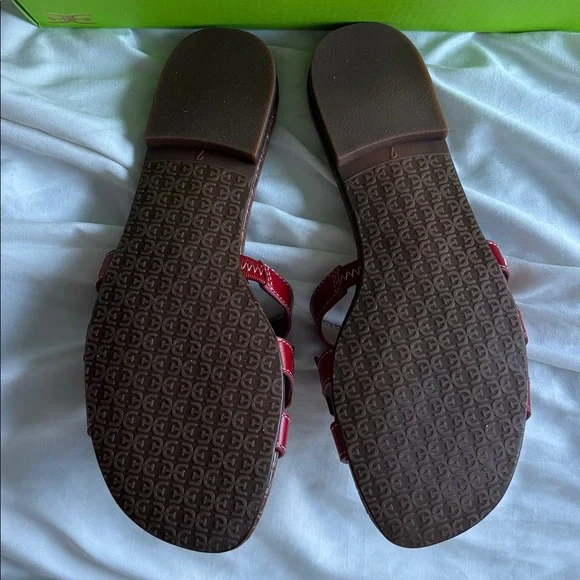 Sam Edelman Burgundy Slide Sandals - Picture 3 of 5